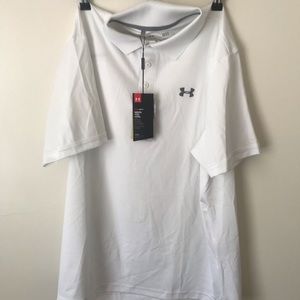 Under Armor White polo shirt NWT